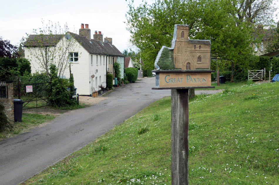 Great Paxton village sign