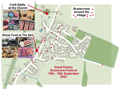 great paxton scarecrow festival map